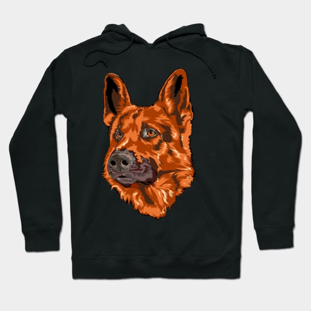 German shepherd Hoodie by DmitryPayvinart